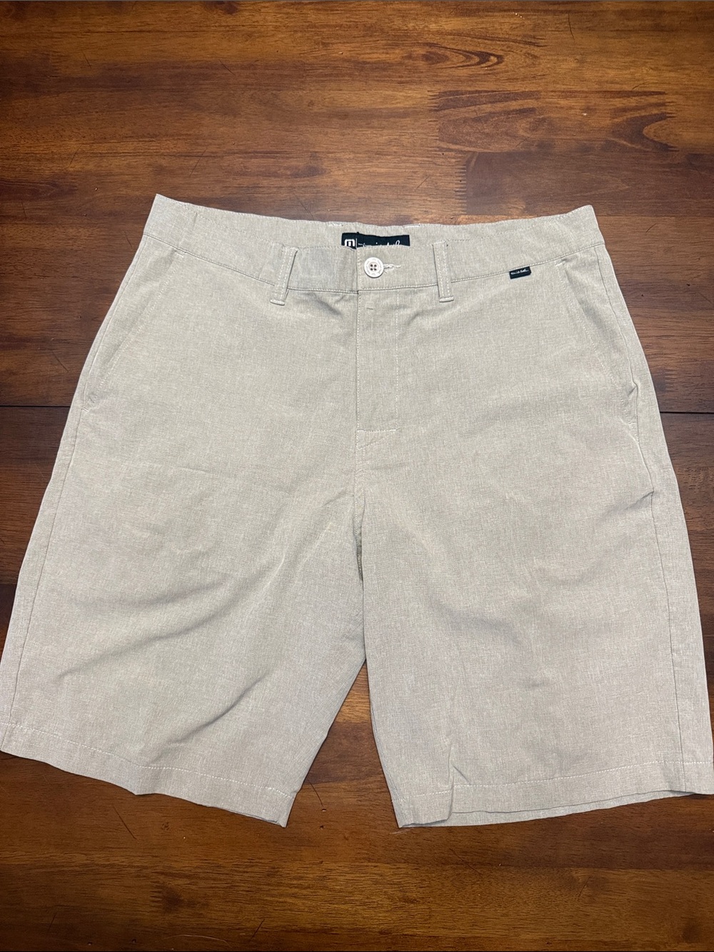 Travis Mathew Beige Flat Front Shorts
